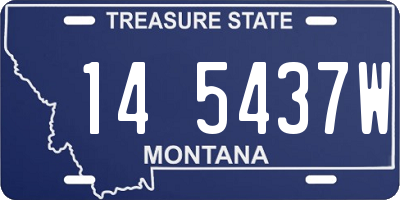 MT license plate 145437W