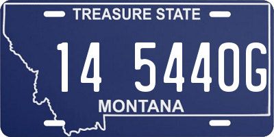 MT license plate 145440G