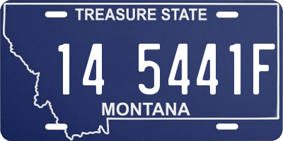 MT license plate 145441F