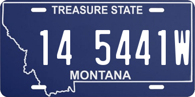 MT license plate 145441W