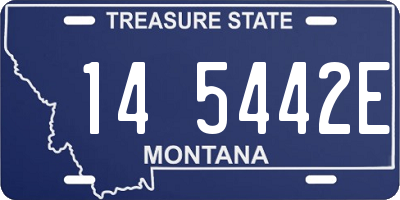 MT license plate 145442E