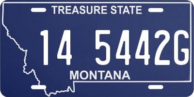 MT license plate 145442G