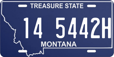 MT license plate 145442H
