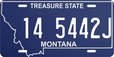 MT license plate 145442J