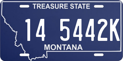 MT license plate 145442K