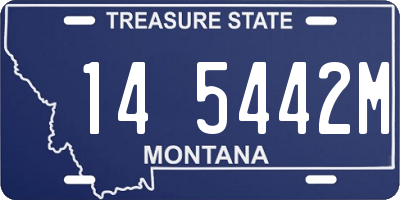 MT license plate 145442M