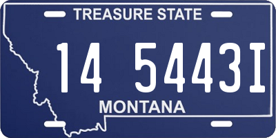 MT license plate 145443I