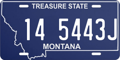 MT license plate 145443J