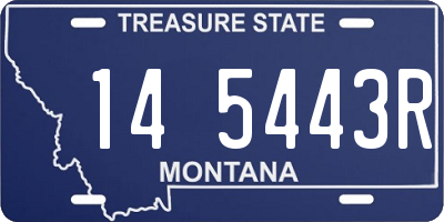 MT license plate 145443R