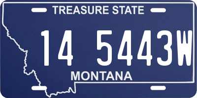 MT license plate 145443W