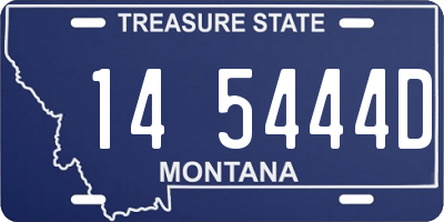 MT license plate 145444D