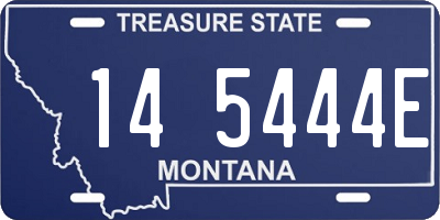 MT license plate 145444E