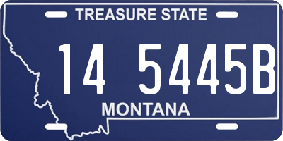 MT license plate 145445B