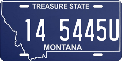 MT license plate 145445U