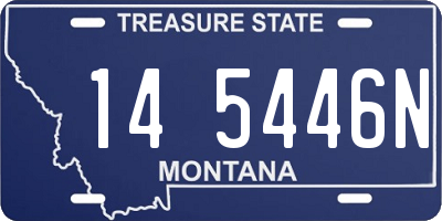 MT license plate 145446N