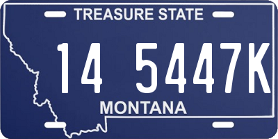 MT license plate 145447K