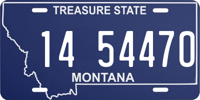 MT license plate 145447O