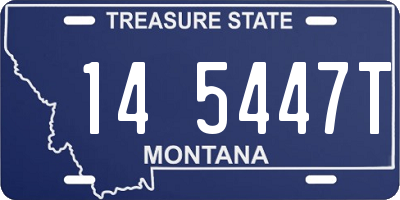 MT license plate 145447T