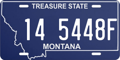 MT license plate 145448F
