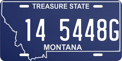 MT license plate 145448G