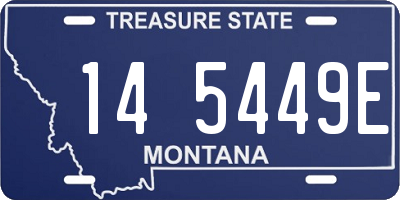 MT license plate 145449E