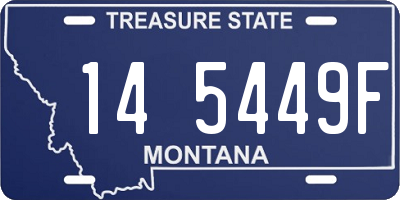 MT license plate 145449F
