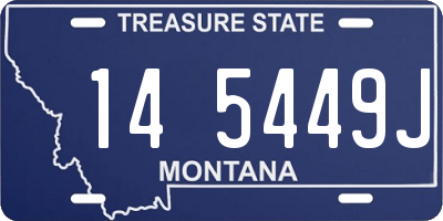 MT license plate 145449J