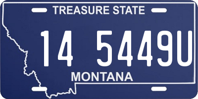 MT license plate 145449U