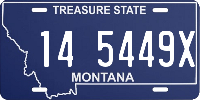 MT license plate 145449X