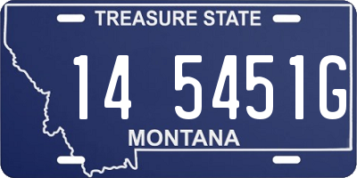 MT license plate 145451G