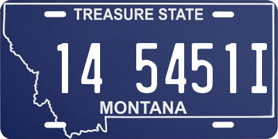 MT license plate 145451I
