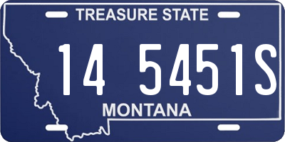 MT license plate 145451S