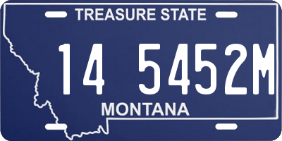 MT license plate 145452M