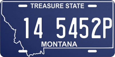 MT license plate 145452P