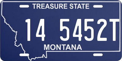 MT license plate 145452T