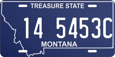 MT license plate 145453C