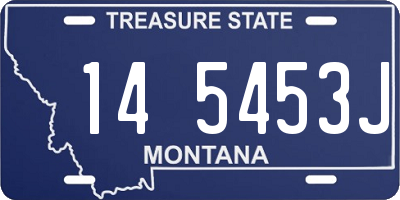 MT license plate 145453J