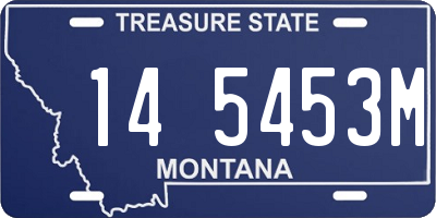 MT license plate 145453M