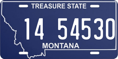 MT license plate 145453O