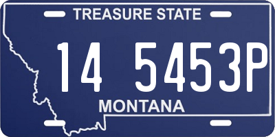 MT license plate 145453P