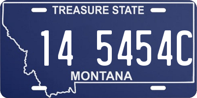 MT license plate 145454C