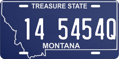 MT license plate 145454Q