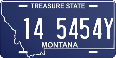 MT license plate 145454Y