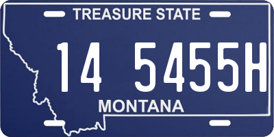 MT license plate 145455H