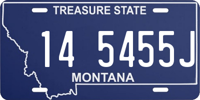 MT license plate 145455J
