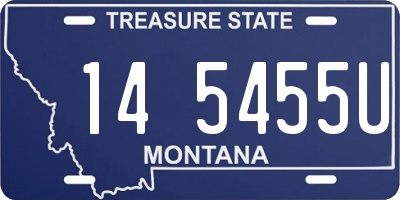 MT license plate 145455U