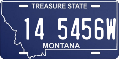 MT license plate 145456W
