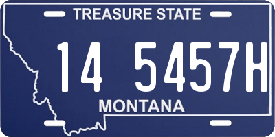 MT license plate 145457H