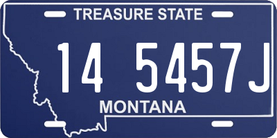 MT license plate 145457J