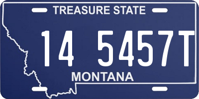 MT license plate 145457T